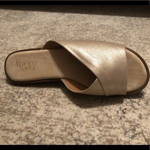 Franco Sarto leather slide sandals